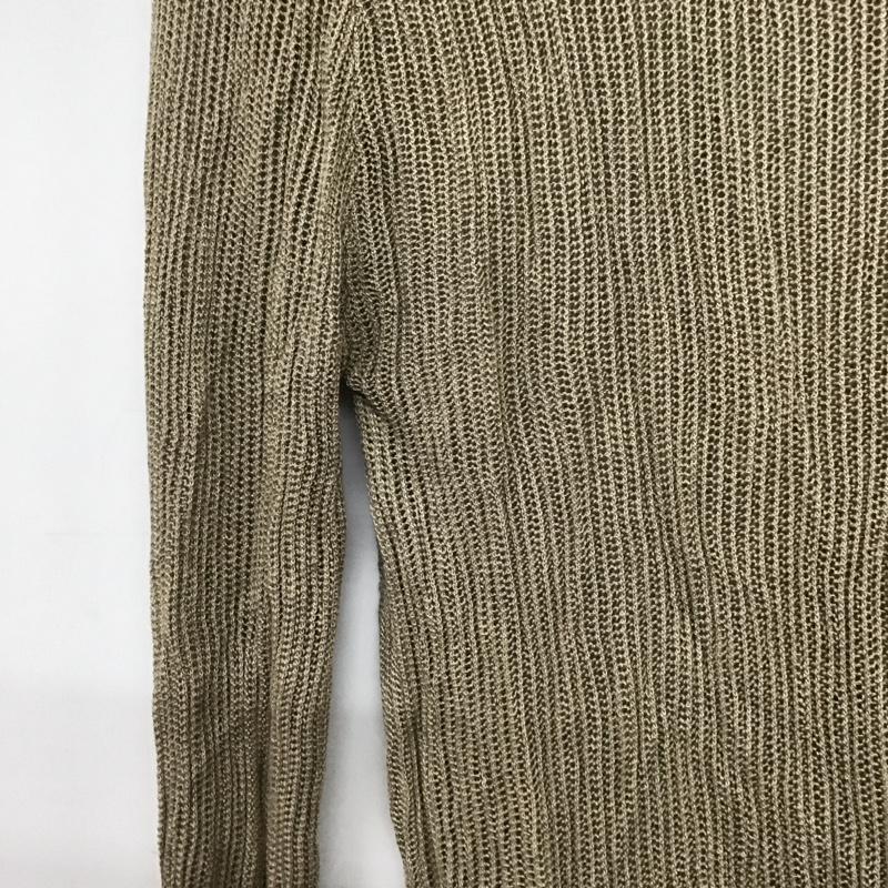 ザラ ZARA カットソー 長袖 6427 002 737 透かし編みニット S 無地 ベージュ / ベージュ / beige レディース USED 古着 中古 10159460