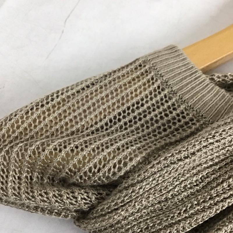 ザラ ZARA カットソー 長袖 6427 002 737 透かし編みニット S 無地 ベージュ / ベージュ / beige レディース USED 古着 中古 10159460
