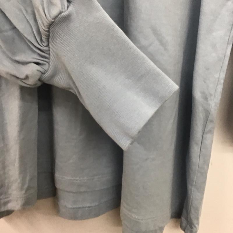 フリークスストア FREAK S STORE カットソー 長袖 213-3255 フリルカットソー ビッグカラー FREE 無地 水色 / ライトブルー / レディース USED 古着 中古 10159463