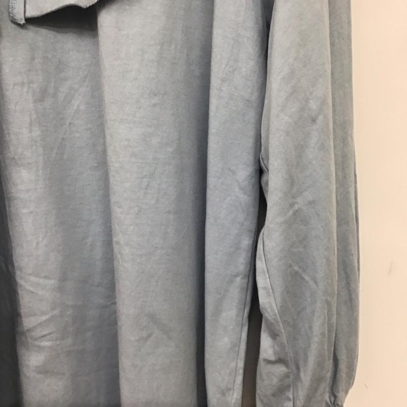 フリークスストア FREAK S STORE カットソー 長袖 213-3255 フリルカットソー ビッグカラー FREE 無地 水色 / ライトブルー / レディース USED 古着 中古 10159463
