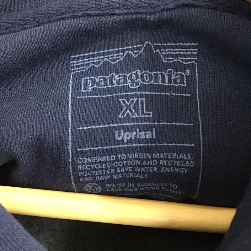 パタゴニア patagonia パーカー 長袖 長袖パーカー プルオーバーパーカー スウェット XL ロゴ、文字 紺 / ネイビー / navy メンズ USED 古着 中古 10159465