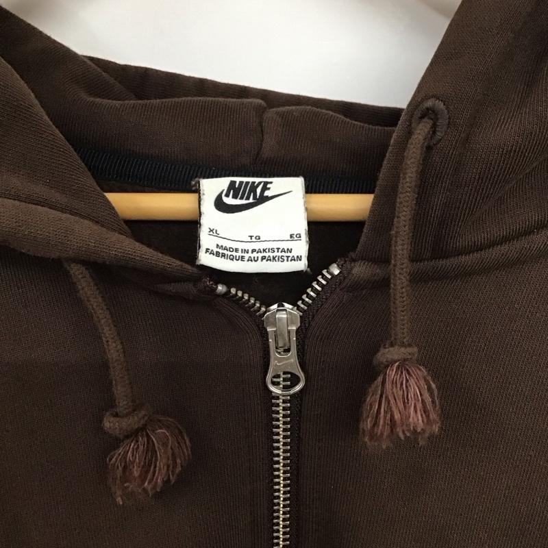ナイキ NIKE パーカー 長袖 fj9175-261 StoneWashedFleeceZipHoodie XL ロゴ、文字 茶 / ブラウン / brown メンズ USED 古着 中古 10159466