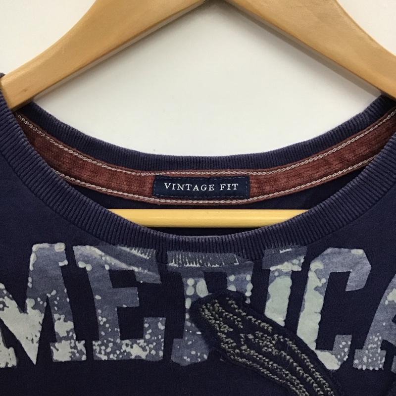 アメリカンイーグルアウトフィッターズ AMERICANEAGLEOUTFITTERS Tシャツ 半袖 半袖カットソー プリントTシャツ クルーネックカットソー M プリント 紺 / ネイビー / navy メンズ USED 古着 中古 10159467