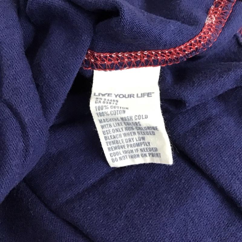 アメリカンイーグルアウトフィッターズ AMERICANEAGLEOUTFITTERS Tシャツ 半袖 半袖カットソー プリントTシャツ クルーネックカットソー M プリント 紺 / ネイビー / navy メンズ USED 古着 中古 10159467
