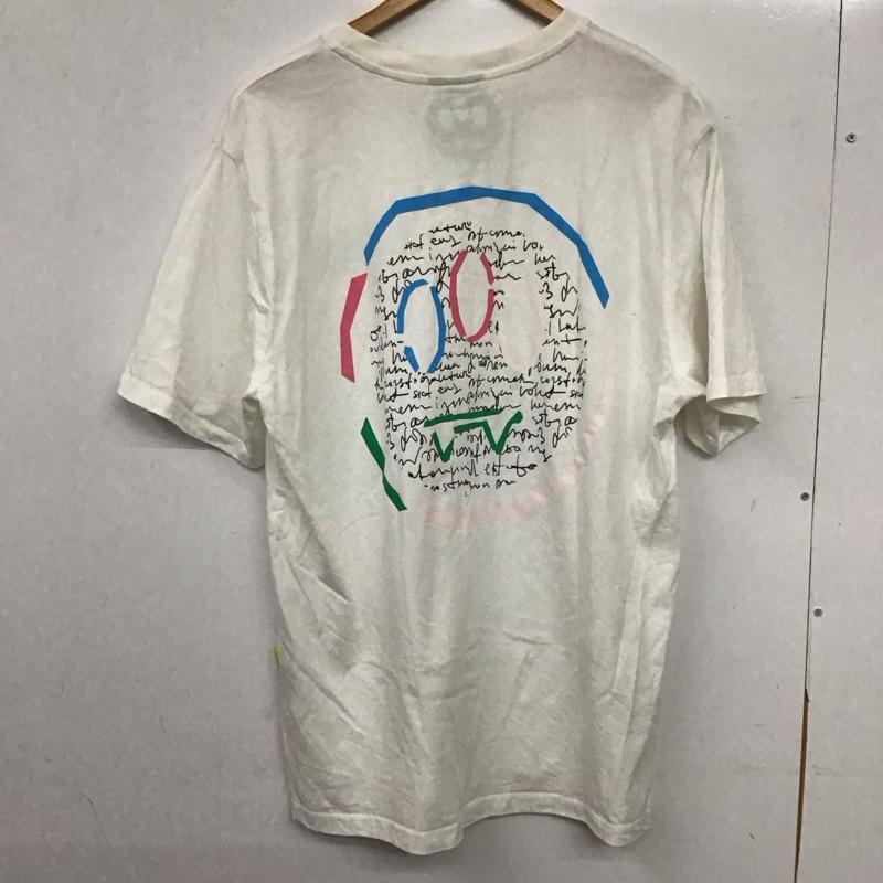 バロー BARROW Tシャツ 半袖 半袖カットソー プリントTシャツ クルーネックカットソー L ロゴ、文字 白 / ホワイト / white メンズ USED 古着 中古 10159468