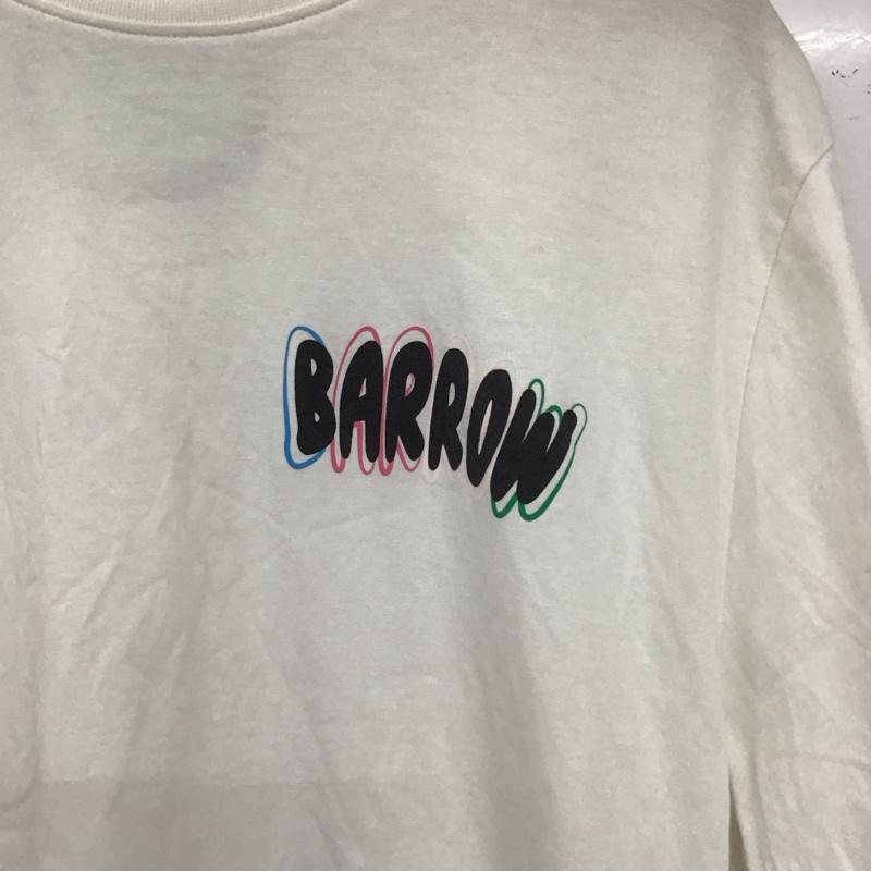 バロー BARROW Tシャツ 半袖 半袖カットソー プリントTシャツ クルーネックカットソー L ロゴ、文字 白 / ホワイト / white メンズ USED 古着 中古 10159468