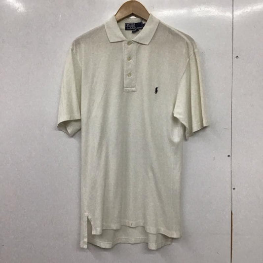 ポロバイラルフローレン Polo by RALPH LAUREN ポロシャツ 半袖 半袖ポロシャツ カラーシャツ 半袖カットソー S ロゴ、文字 白 / ホワイト / white メンズ USED 古着 中古 10159469