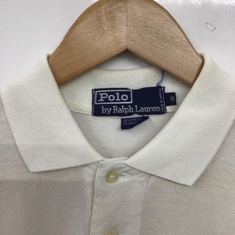 ポロバイラルフローレン Polo by RALPH LAUREN ポロシャツ 半袖 半袖ポロシャツ カラーシャツ 半袖カットソー S ロゴ、文字 白 / ホワイト / white メンズ USED 古着 中古 10159469