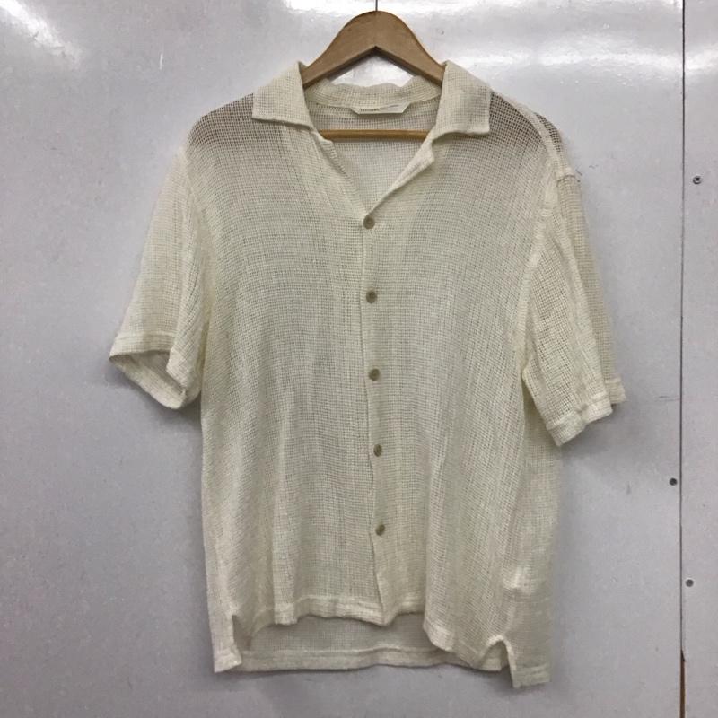 ザラ ZARA シャツ、ブラウス 半袖 半袖シャツ 無地シャツ M 無地 アイボリー / アイボリー / メンズ USED 古着 中古 10159471