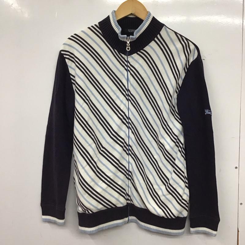 バーバリーブラックレーベル BURBERRY BLACK LABEL ニット、セーター 長袖 ジップアップニットジャケット 長袖ニットジャケット 2 プリント マルチカラー / マルチカラー / multicolor メンズ USED 古着 中古 10159472