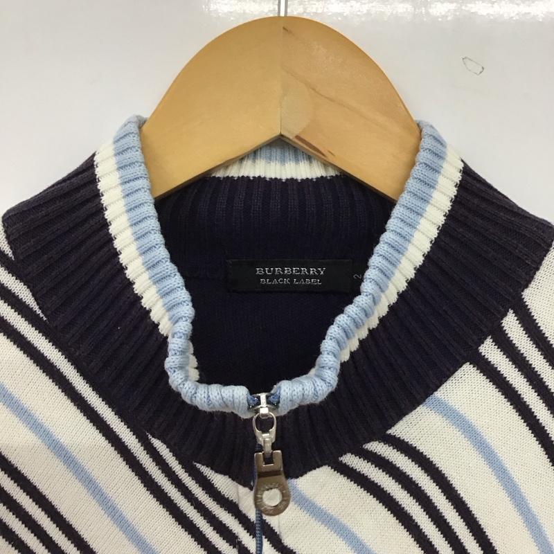 バーバリーブラックレーベル BURBERRY BLACK LABEL ニット、セーター 長袖 ジップアップニットジャケット 長袖ニットジャケット 2 プリント マルチカラー / マルチカラー / multicolor メンズ USED 古着 中古 10159472