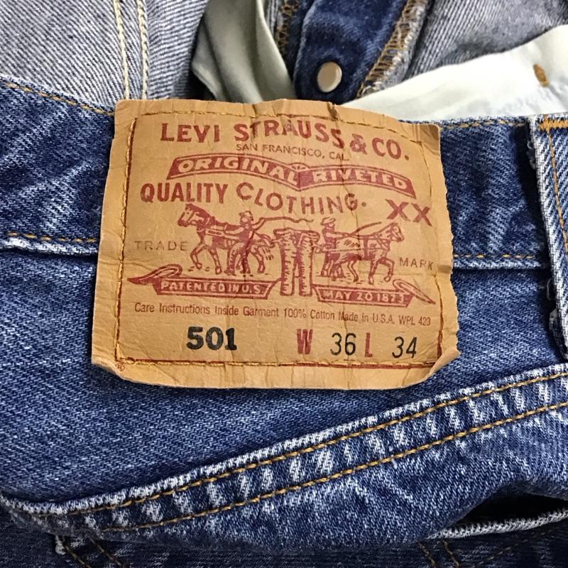 リーバイストラウスアンドコー Levi Strauss & co. パンツ デニム、ジーンズ デニムパンツ ワイドパンツ カジュアルパンツ 36インチ 無地 インディゴ / インディゴ / Indigo メンズ USED 古着 中古 10159479
