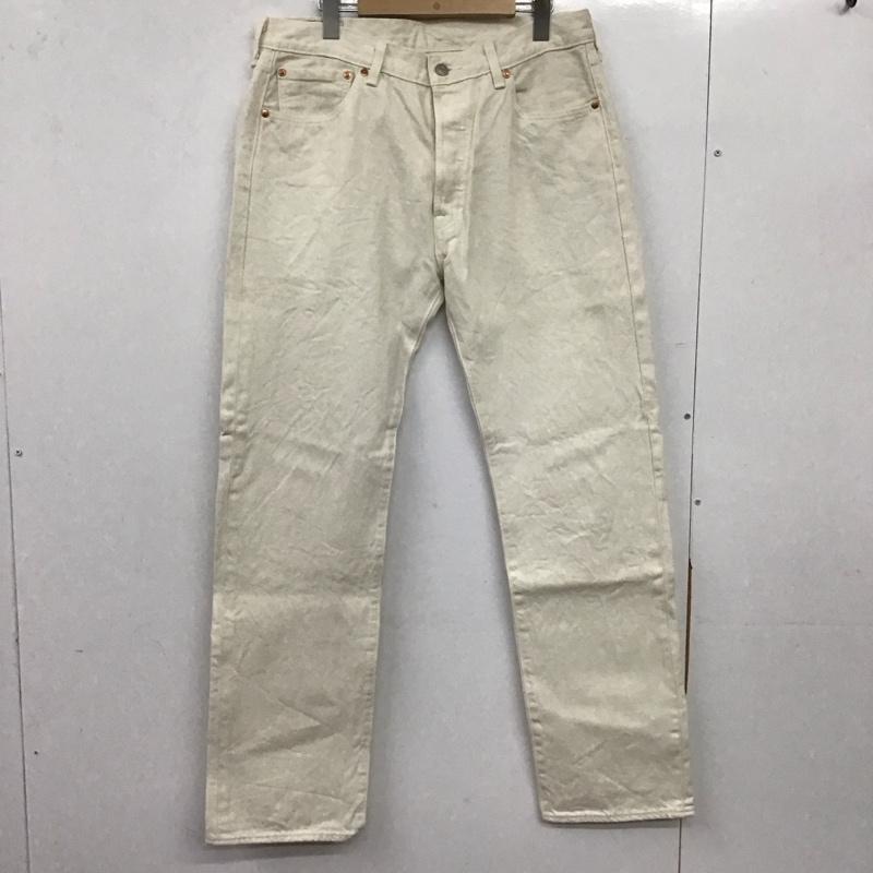 リーバイストラウスアンドコー Levi Strauss & co. パンツ デニム、ジーンズ デニムパンツ ワイドパンツ カジュアルパンツ 34 ロゴ、文字 アイボリー / アイボリー / メンズ USED 古着 中古 10159480
