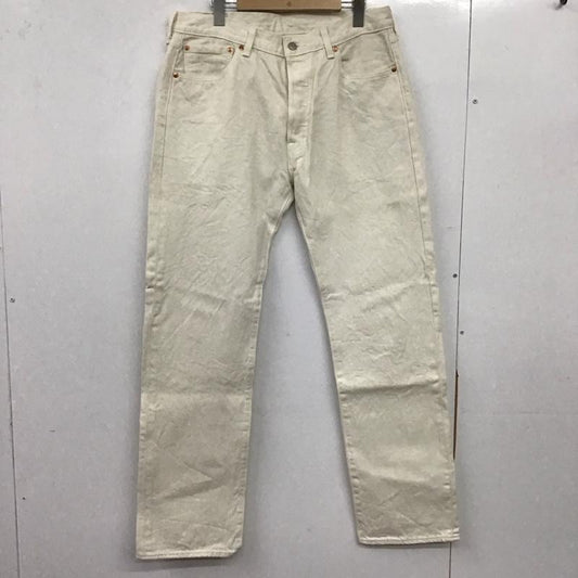 リーバイストラウスアンドコー Levi Strauss & co. パンツ デニム、ジーンズ デニムパンツ ワイドパンツ カジュアルパンツ 34 ロゴ、文字 アイボリー / アイボリー / メンズ USED 古着 中古 10159480