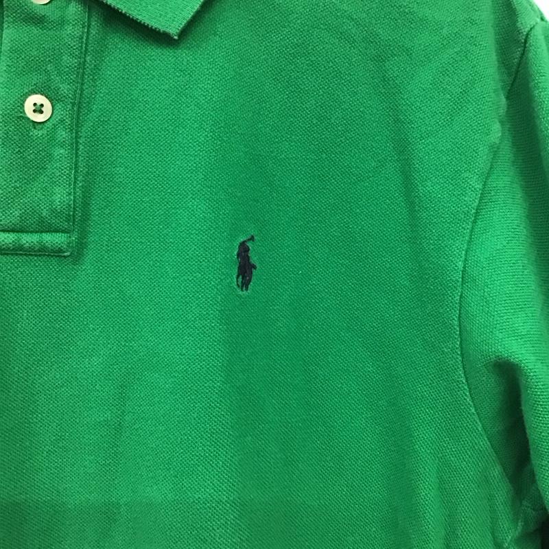 ポロバイラルフローレン Polo by RALPH LAUREN ポロシャツ 半袖 半袖ポロシャツ カラーシャツ 半袖カットソー XL ロゴ、文字 緑 / グリーン / green メンズ USED 古着 中古 10159489