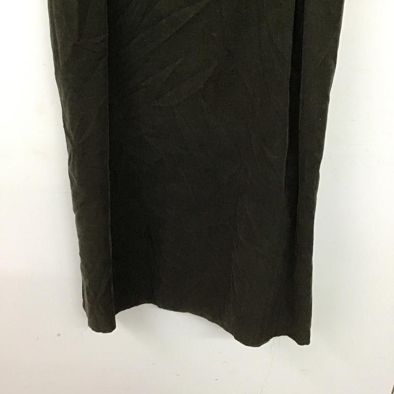 マーガレットハウエル MARGARET HOWELL ワンピース ひざ丈スカート 578-5258006 五分袖 1 無地 カーキ / カーキ / khaki レディース USED 古着 中古 10159490