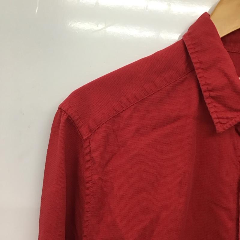 ラコステ LACOSTE シャツ、ブラウス 長袖 長袖シャツ 無地シャツ カラーシャツ ロゴ、文字 赤 / レッド / red メンズ USED 古着 中古 10159491