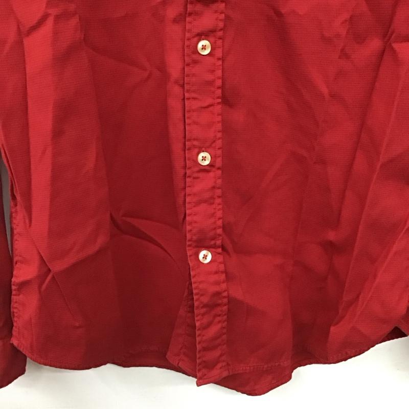 ラコステ LACOSTE シャツ、ブラウス 長袖 長袖シャツ 無地シャツ カラーシャツ ロゴ、文字 赤 / レッド / red メンズ USED 古着 中古 10159491