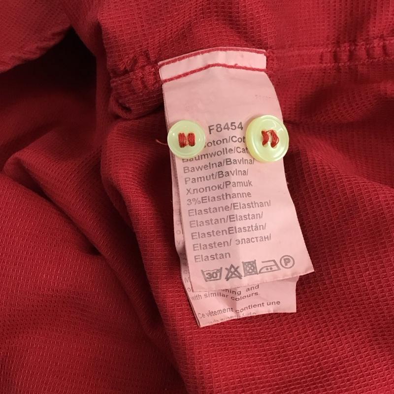 ラコステ LACOSTE シャツ、ブラウス 長袖 長袖シャツ 無地シャツ カラーシャツ ロゴ、文字 赤 / レッド / red メンズ USED 古着 中古 10159491