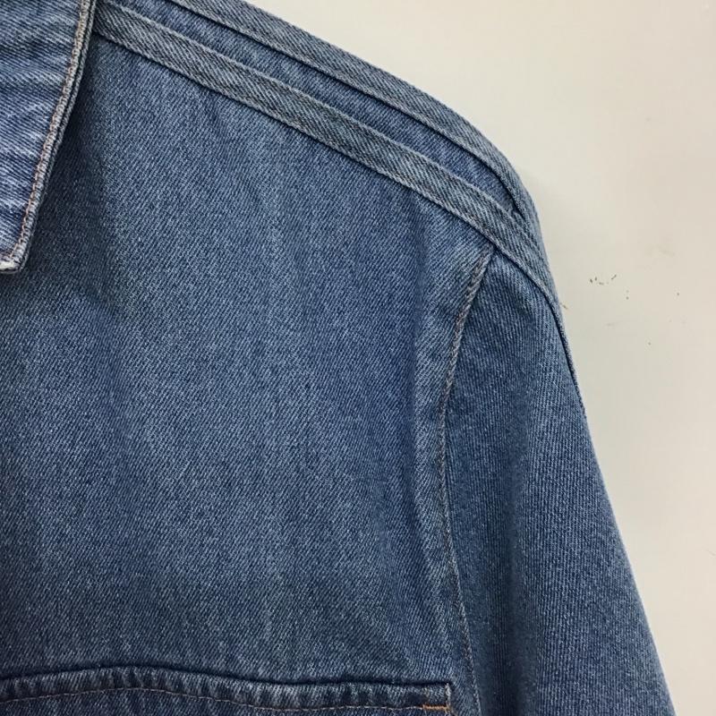 アディダス adidas ワンピース ひざ丈スカート II5712 デニムワンピース 長袖 フリンジ M ワンポイント 水色 / ライトブルー / レディース USED 古着 中古 10159493