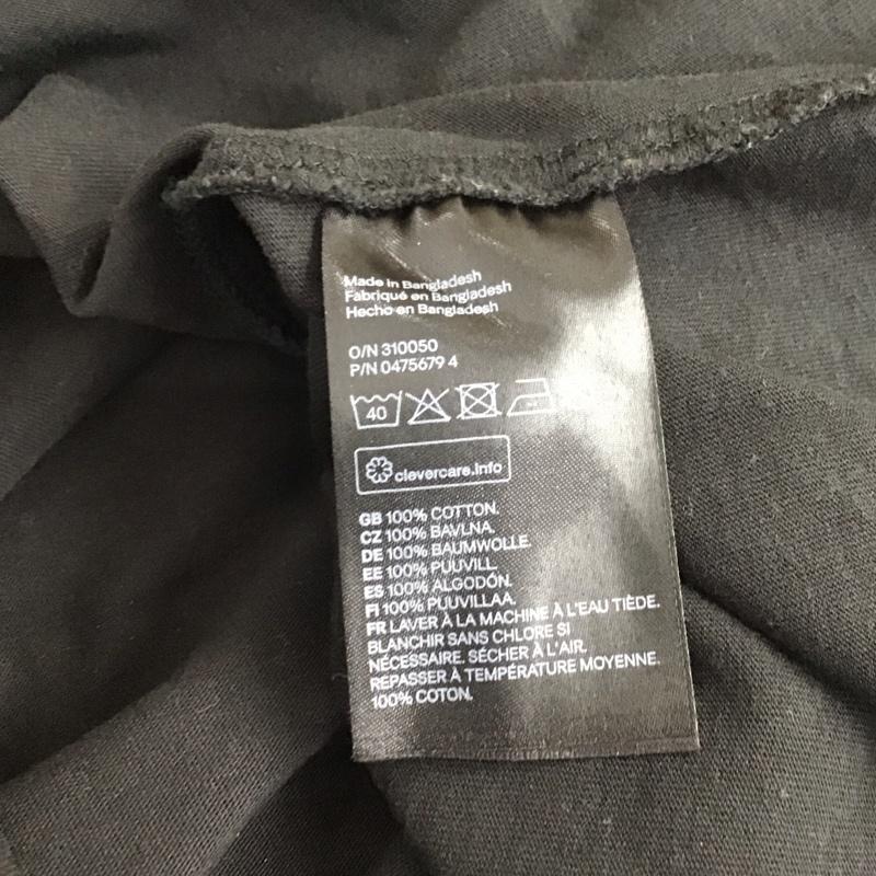 ヘンネスアンドモーリッツ H&M Tシャツ 半袖 半袖カットソー プリントTシャツ クルーネックカットソー L ロゴ、文字 X ダメージ加工 黒 / ブラック / black メンズ USED 古着 中古 10159494