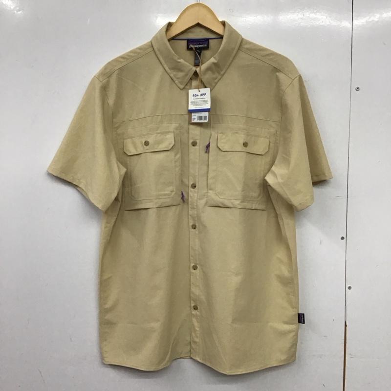 パタゴニア patagonia シャツ、ブラウス 半袖 半袖シャツ 無地シャツ ポケットシャツ M 無地 ベージュ / ベージュ / beige メンズ USED 古着 中古 10159496