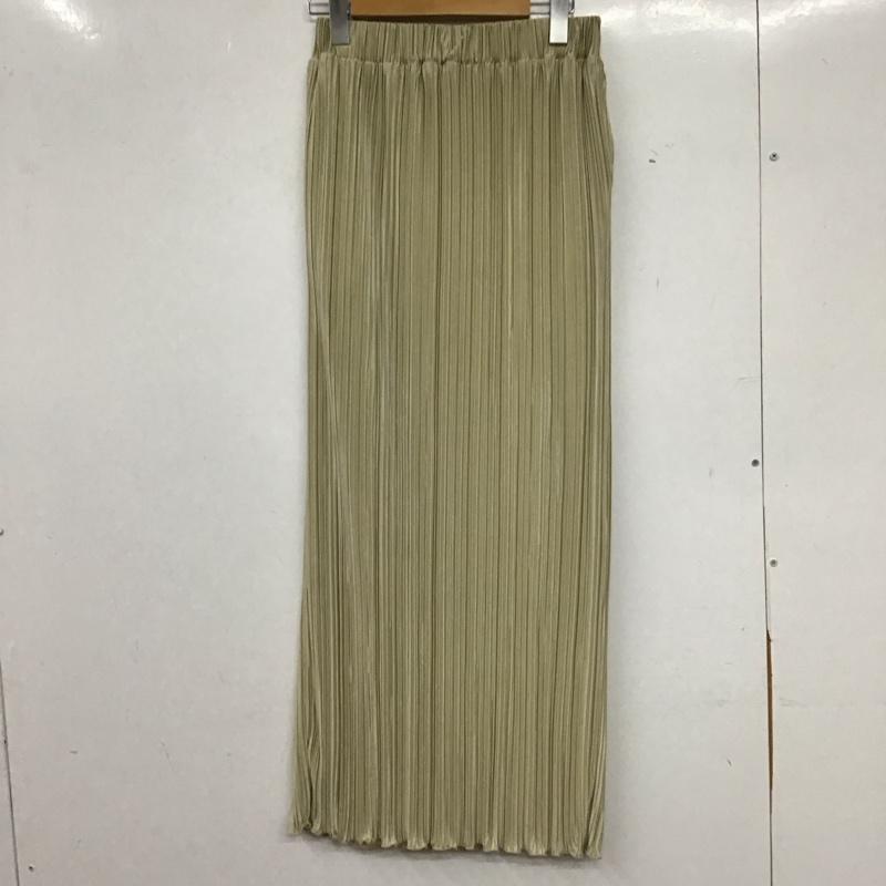 ローリーズファーム LOWRYS FARM スカート ロングスカート LF522003TS プリーツメロータイトスカート FT FREE 無地 アイボリー / アイボリー / レディース USED 古着 中古 10159499