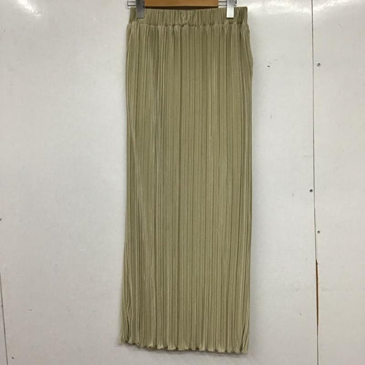 ローリーズファーム LOWRYS FARM スカート ロングスカート LF522003TS プリーツメロータイトスカート FT FREE 無地 アイボリー / アイボリー / レディース USED 古着 中古 10159499