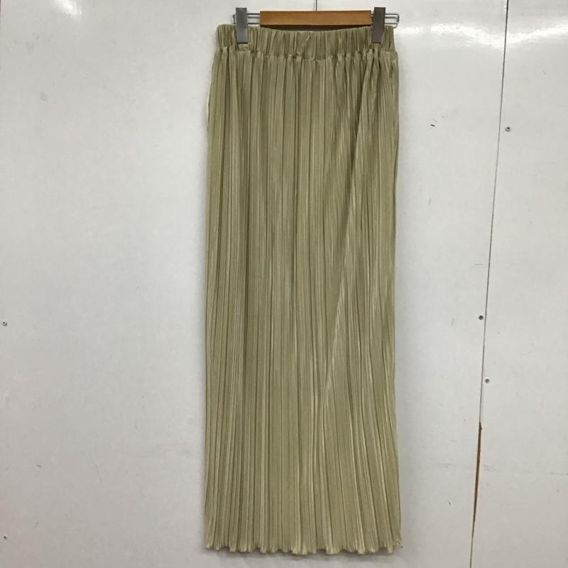 ローリーズファーム LOWRYS FARM スカート ロングスカート LF522003TS プリーツメロータイトスカート FT FREE 無地 アイボリー / アイボリー / レディース USED 古着 中古 10159499