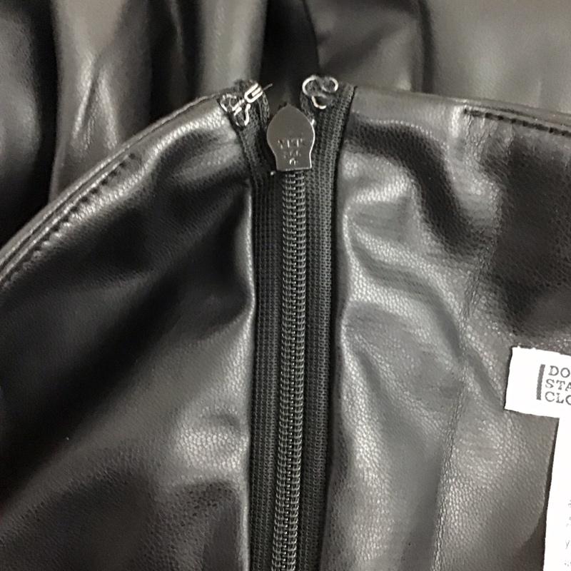 ダブル スタンダード クロージング DOUBLE STANDARD CLOTHING スカート ロングスカート 0502-200-223 フェイクレザーギャザースカート FREE 無地 黒 / ブラック / black レディース USED 古着 中古 10159501