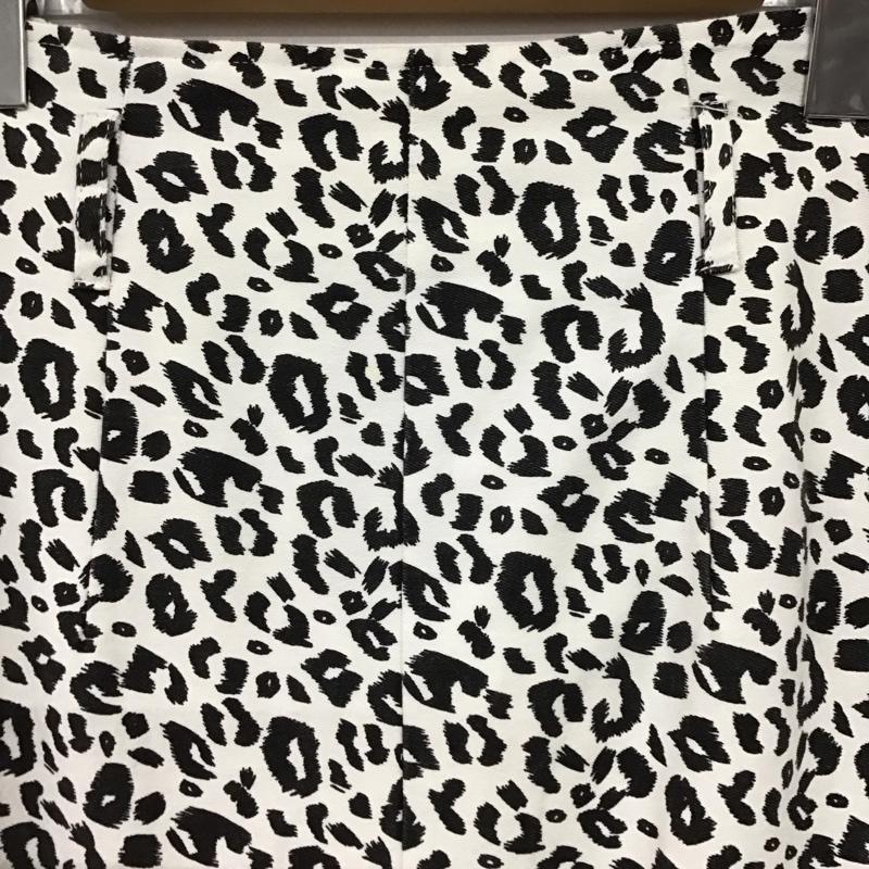 ジーナシス JEANASIS スカート ロングスカート JS050570MW バックスリット M アニマル柄 白 / ホワイト / white X 黒 / ブラック / black レディース USED 古着 中古 10159502