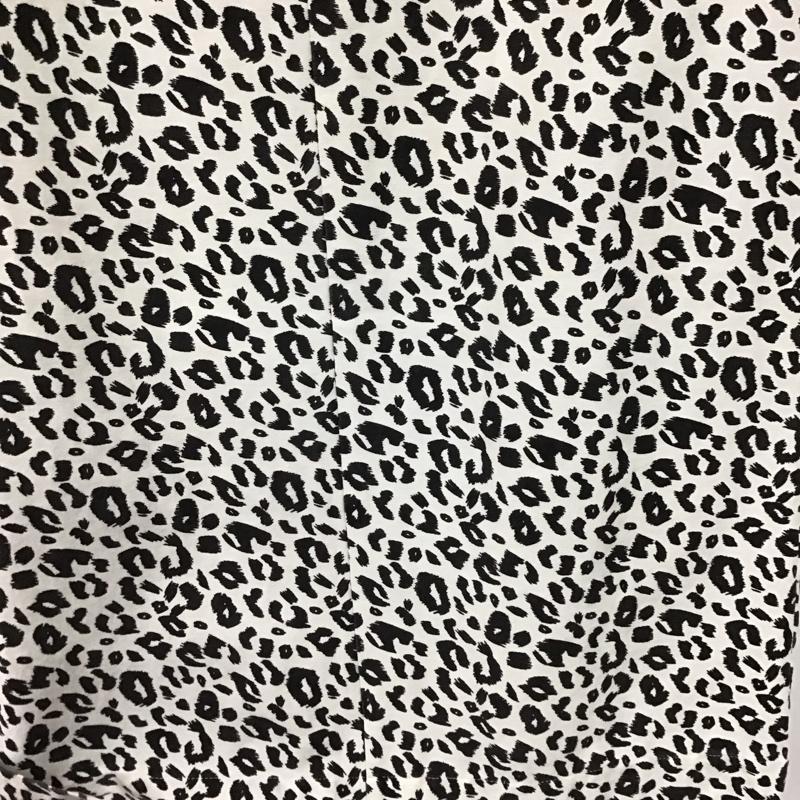ジーナシス JEANASIS スカート ロングスカート JS050570MW バックスリット M アニマル柄 白 / ホワイト / white X 黒 / ブラック / black レディース USED 古着 中古 10159502