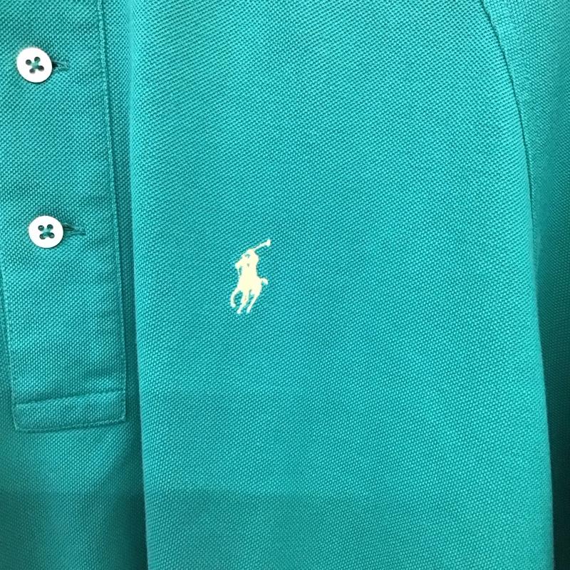 ラルフローレン RALPHLAUREN ポロシャツ 半袖 半袖ポロシャツ カラーシャツ 半袖カットソー M ロゴ、文字 緑 / グリーン / green メンズ USED 古着 中古 10159508