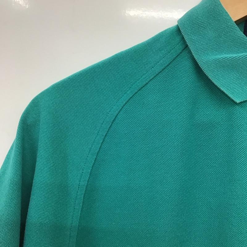 ラルフローレン RALPHLAUREN ポロシャツ 半袖 半袖ポロシャツ カラーシャツ 半袖カットソー M ロゴ、文字 緑 / グリーン / green メンズ USED 古着 中古 10159508