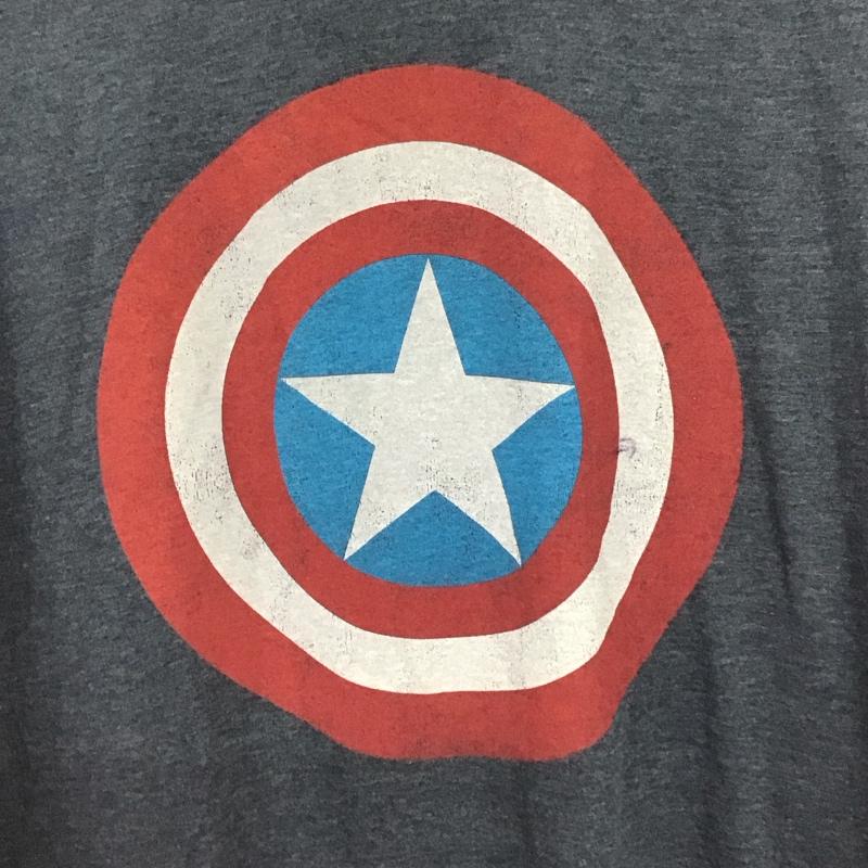マーベル MARVEL Tシャツ 半袖 半袖カットソー プリントTシャツ クルーネックカットソー L プリント 紺 / ネイビー / navy メンズ USED 古着 中古 10159510