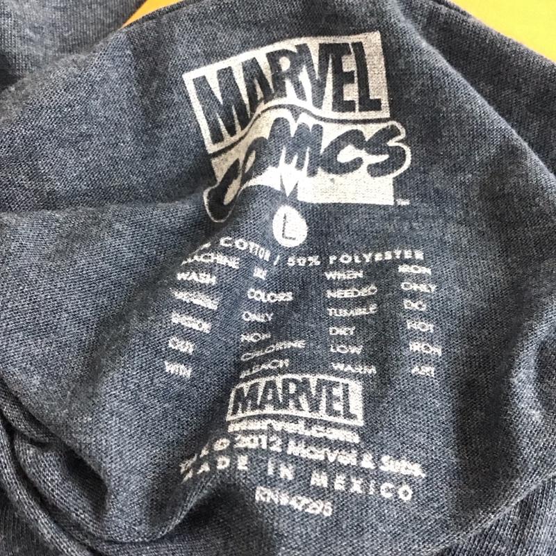 マーベル MARVEL Tシャツ 半袖 半袖カットソー プリントTシャツ クルーネックカットソー L プリント 紺 / ネイビー / navy メンズ USED 古着 中古 10159510