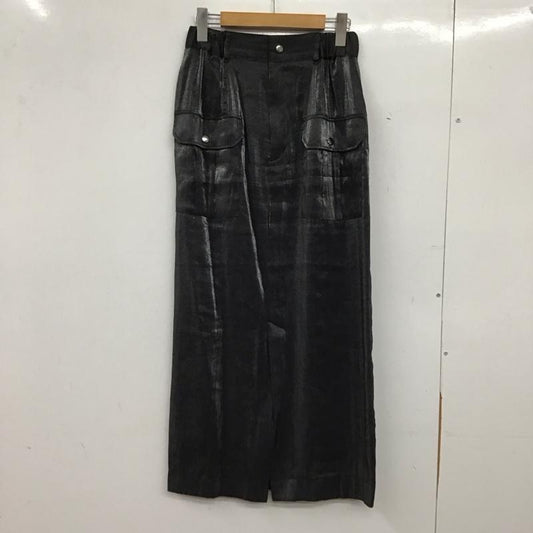ジーナシス JEANASIS スカート ロングスカート JS050790CF シャイニーフラップナロースカート M 無地 黒 / ブラック / black レディース USED 古着 中古 10159511