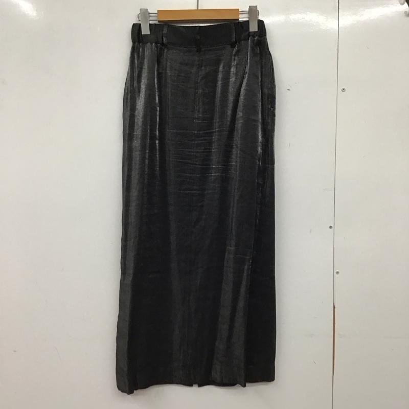 ジーナシス JEANASIS スカート ロングスカート JS050790CF シャイニーフラップナロースカート M 無地 黒 / ブラック / black レディース USED 古着 中古 10159511