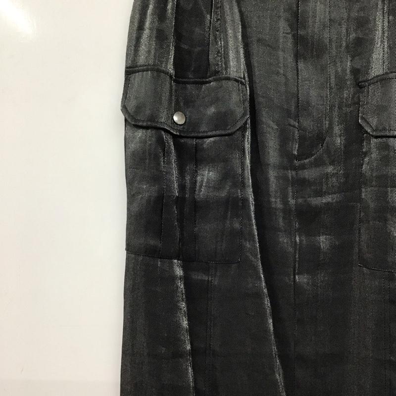 ジーナシス JEANASIS スカート ロングスカート JS050790CF シャイニーフラップナロースカート M 無地 黒 / ブラック / black レディース USED 古着 中古 10159511