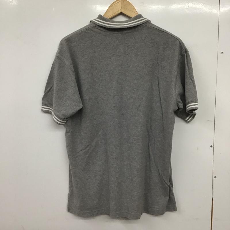 ギャップ GAP ポロシャツ 半袖 半袖ポロシャツ カラーシャツ 半袖カットソー L ロゴ、文字 灰 / グレー / gray メンズ USED 古着 中古 10159512