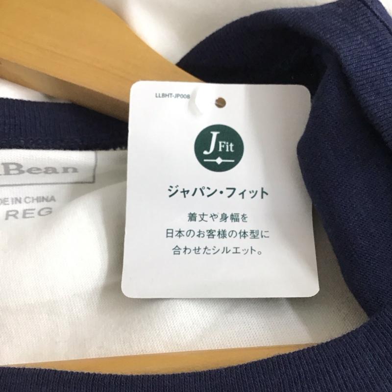 エルエルビーン L.L.Bean カットソー 長袖 長袖カットソー 無地カットソー クルーネック XL 無地 白 / ホワイト / white X 紺 / ネイビー / navy メンズ USED 古着 中古 10159514