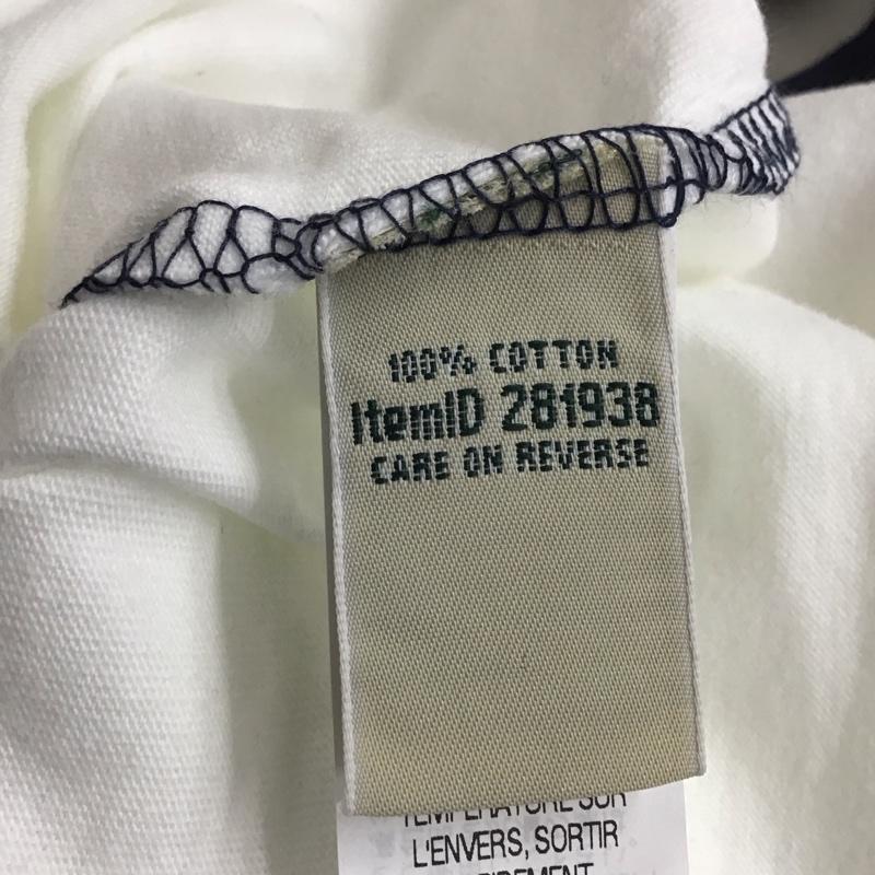 エルエルビーン L.L.Bean カットソー 長袖 長袖カットソー 無地カットソー クルーネック XL 無地 白 / ホワイト / white X 紺 / ネイビー / navy メンズ USED 古着 中古 10159514