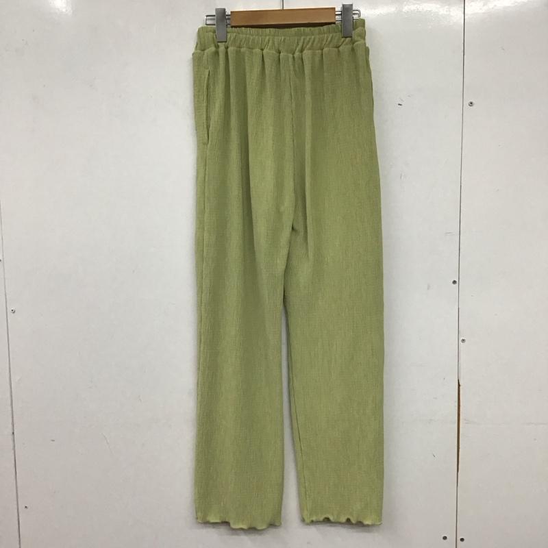 ローリーズファーム LOWRYS FARM ボトムス ボトムス LF521002CF ヨウリュウカットイージーパンツ FREE 無地 薄緑 / ライトグリーン / レディース USED 古着 中古 10159515