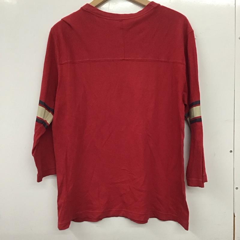 ティーエムティー TMT カットソー 長袖 長袖カットソー プリントカットソー クルーネック M プリント 赤 / レッド / red メンズ USED 古着 中古 10159516