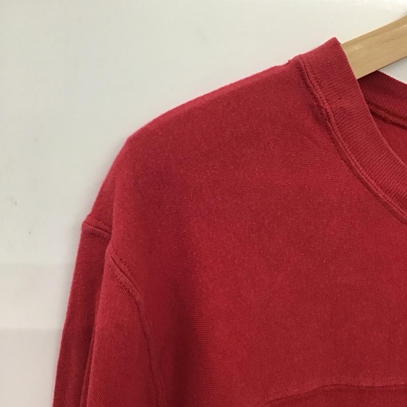 ティーエムティー TMT カットソー 長袖 長袖カットソー プリントカットソー クルーネック M プリント 赤 / レッド / red メンズ USED 古着 中古 10159516