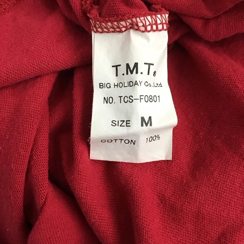 ティーエムティー TMT カットソー 長袖 長袖カットソー プリントカットソー クルーネック M プリント 赤 / レッド / red メンズ USED 古着 中古 10159516
