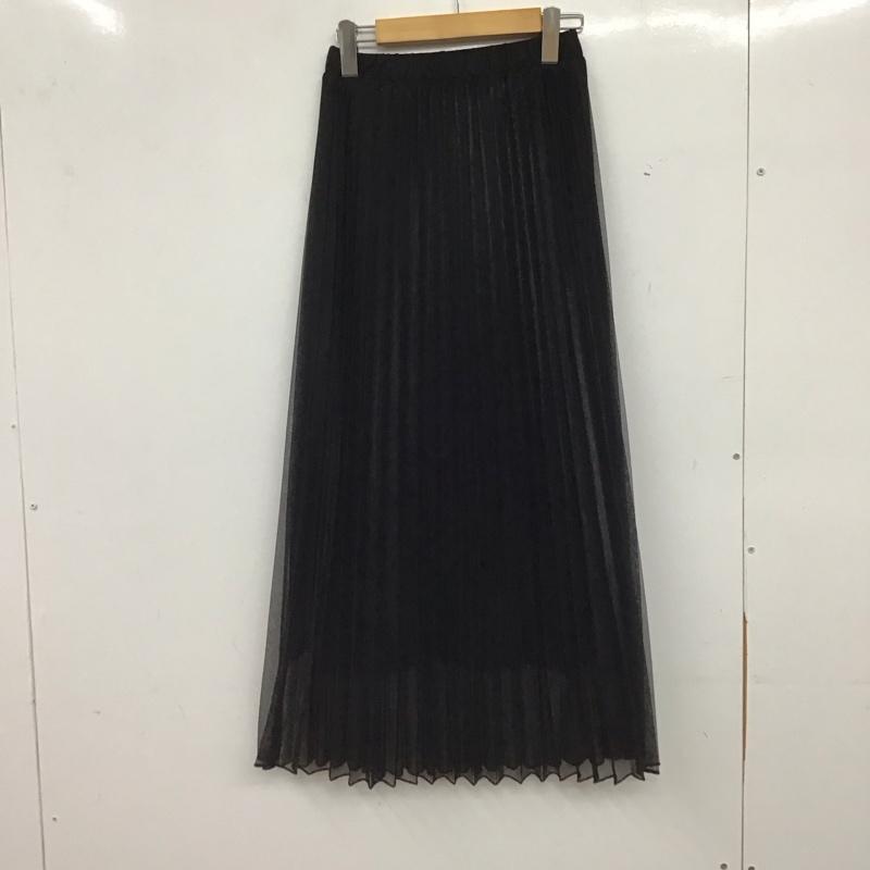 ジーナシス JEANASIS スカート ロングスカート JS050438MW シアーシャイニープリーツスカート FREE 無地 黒 / ブラック / black レディース USED 古着 中古 10159519