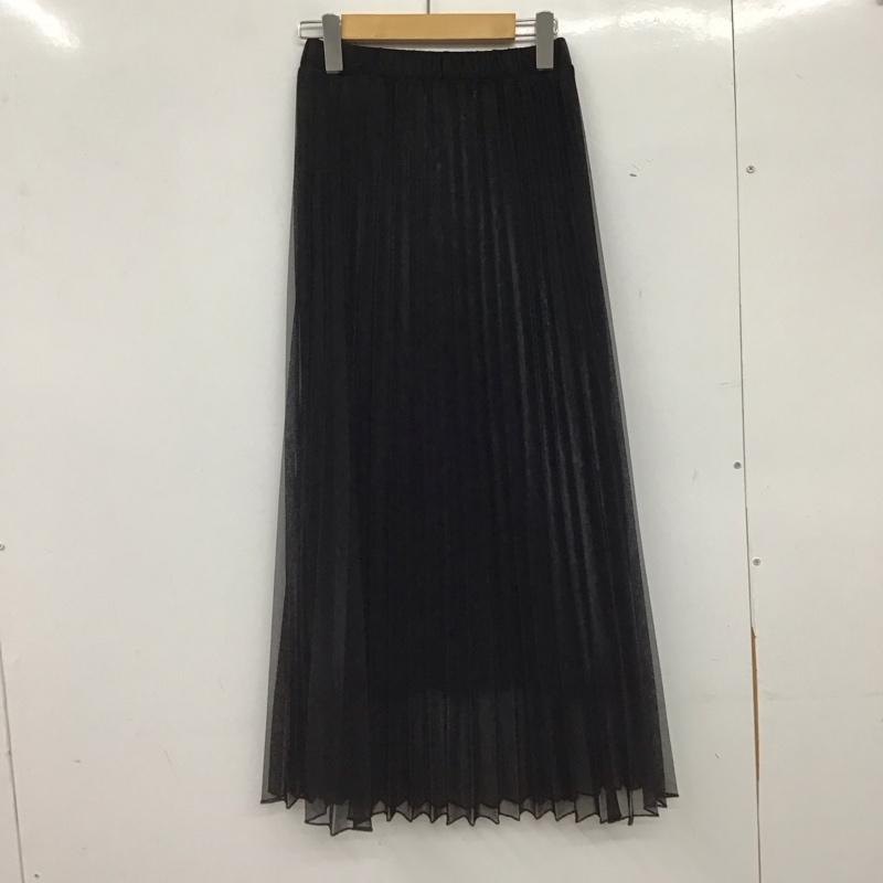 ジーナシス JEANASIS スカート ロングスカート JS050438MW シアーシャイニープリーツスカート FREE 無地 黒 / ブラック / black レディース USED 古着 中古 10159519