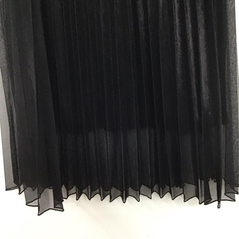 ジーナシス JEANASIS スカート ロングスカート JS050438MW シアーシャイニープリーツスカート FREE 無地 黒 / ブラック / black レディース USED 古着 中古 10159519