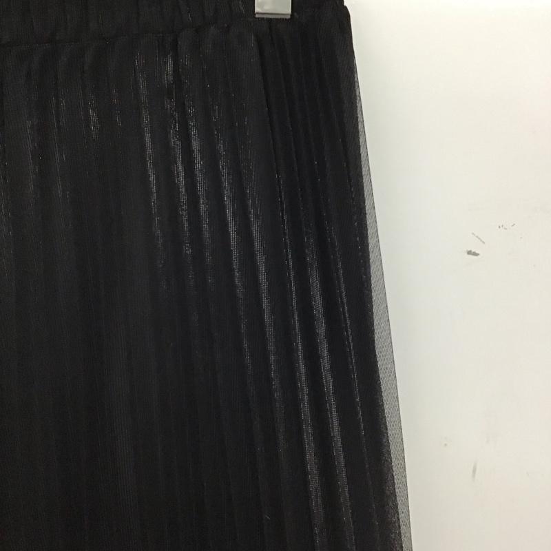 ジーナシス JEANASIS スカート ロングスカート JS050438MW シアーシャイニープリーツスカート FREE 無地 黒 / ブラック / black レディース USED 古着 中古 10159519